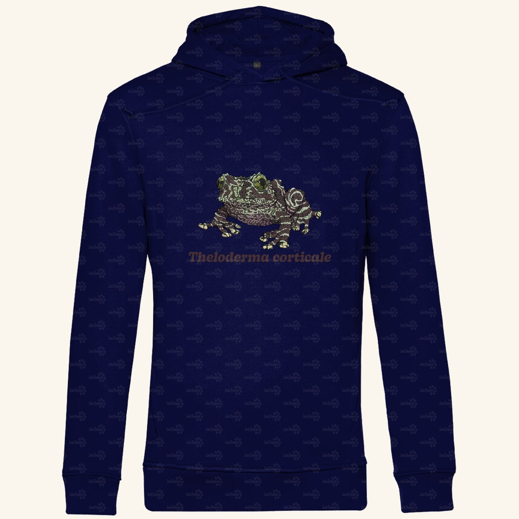 Herren Bio Hoodie mit Seitentaschen | Vietnamesische Moosfrosch  Moosy Frog Theloderma corticale