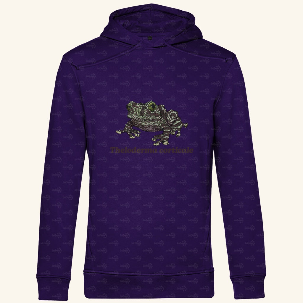 Herren Bio Hoodie mit Seitentaschen | Vietnamesische Moosfrosch  Moosy Frog Theloderma corticale