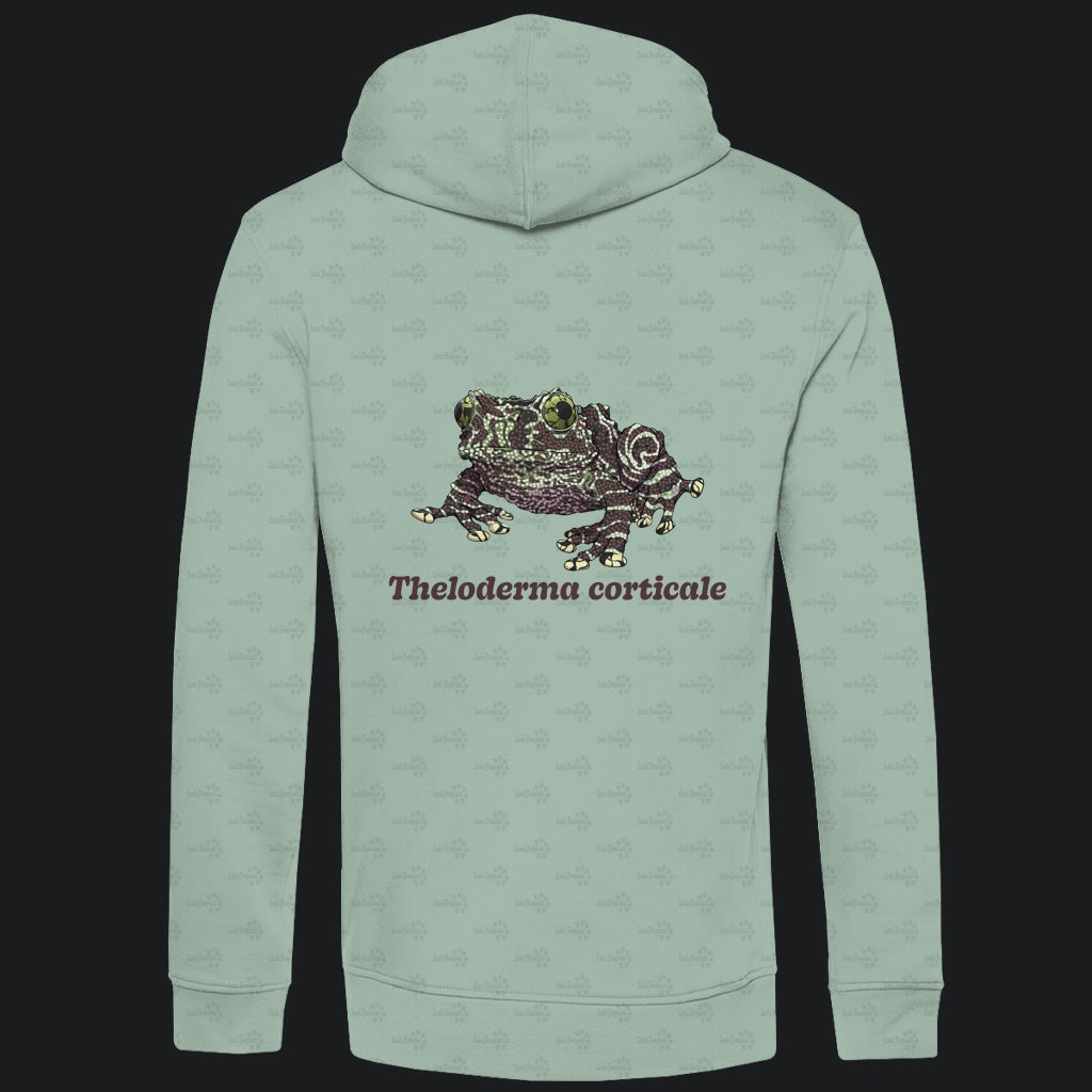 Herren Bio Hoodie mit Seitentaschen | Vietnamesische Moosfrosch  Moosy Frog Theloderma corticale