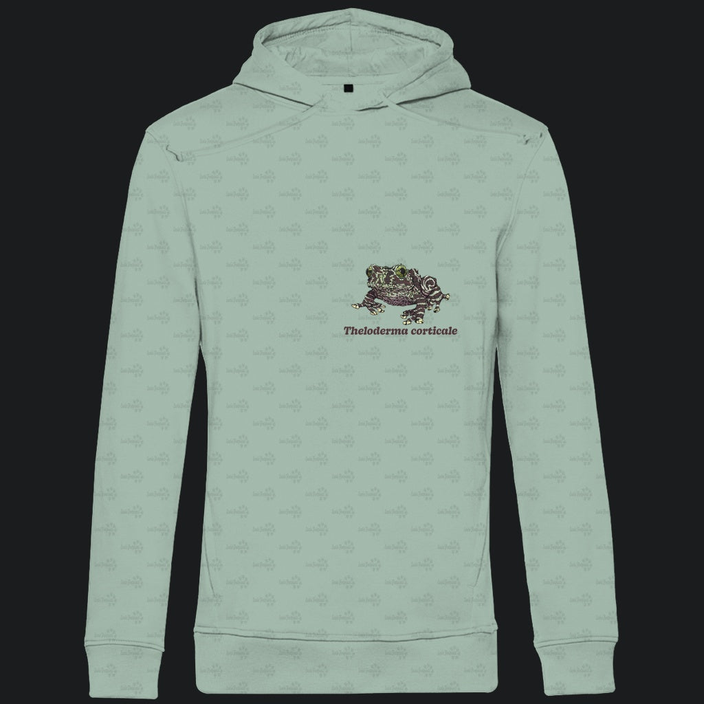 Herren Bio Hoodie mit Seitentaschen | Vietnamesische Moosfrosch  Moosy Frog Theloderma corticale