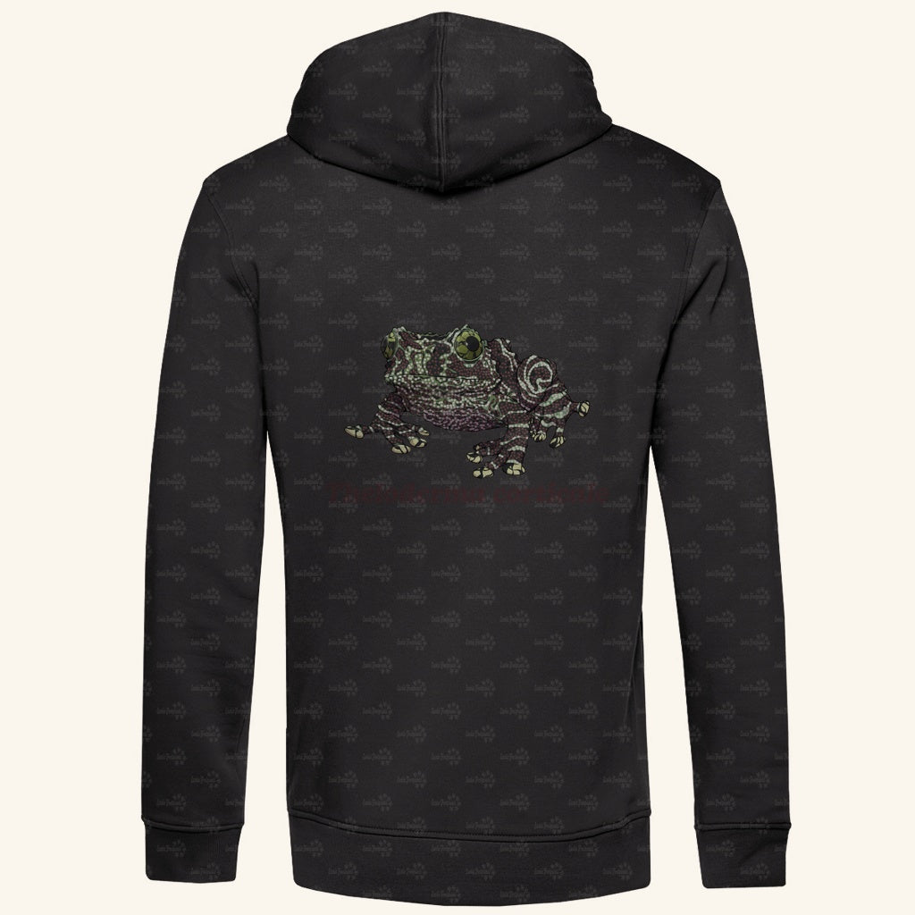 Herren Bio Hoodie mit Seitentaschen | Vietnamesische Moosfrosch  Moosy Frog Theloderma corticale