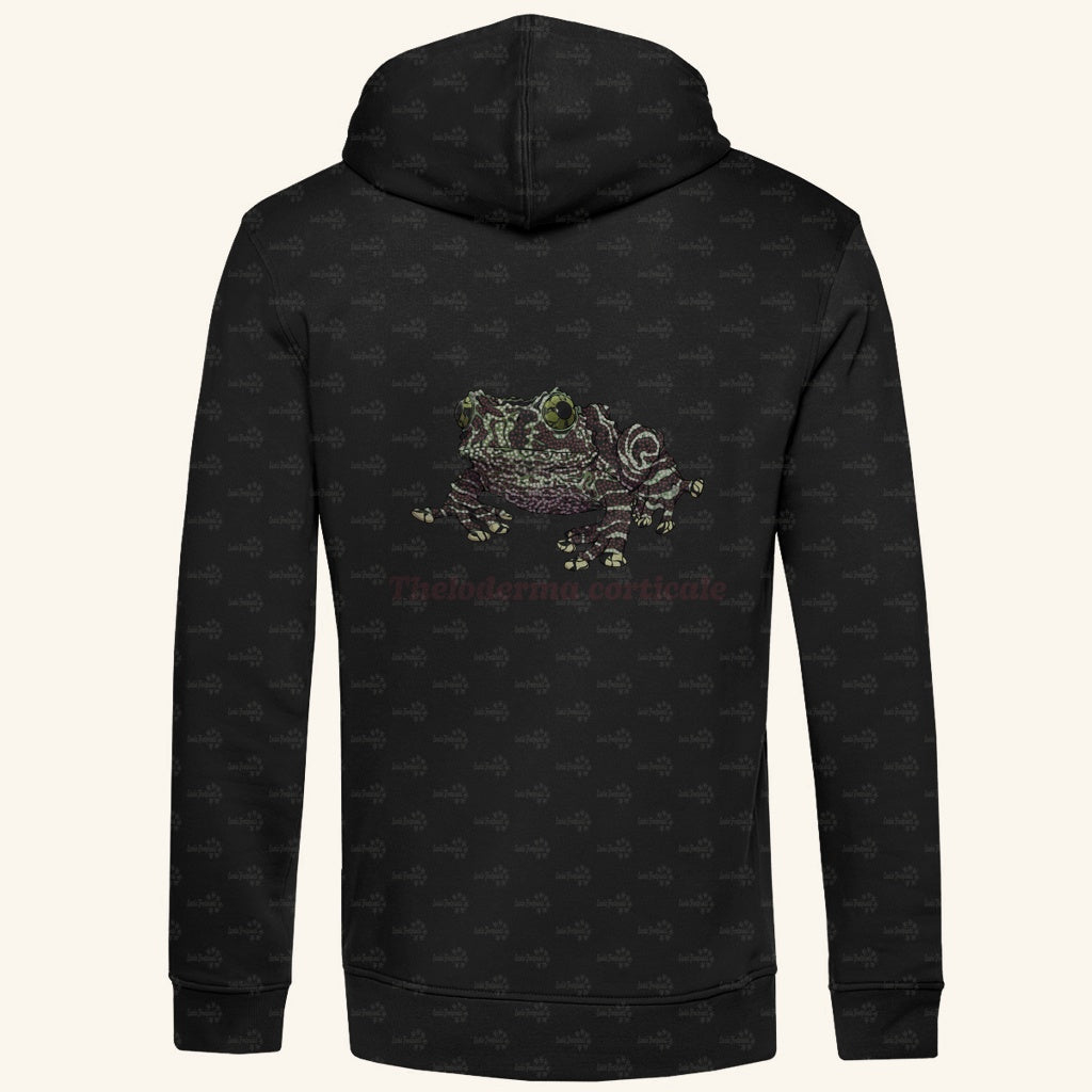 Herren Bio Hoodie mit Seitentaschen | Vietnamesische Moosfrosch  Moosy Frog Theloderma corticale