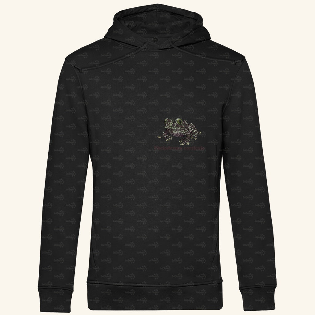 Herren Bio Hoodie mit Seitentaschen | Vietnamesische Moosfrosch  Moosy Frog Theloderma corticale