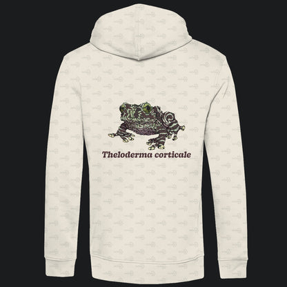 Herren Bio Hoodie mit Seitentaschen | Vietnamesische Moosfrosch  Moosy Frog Theloderma corticale