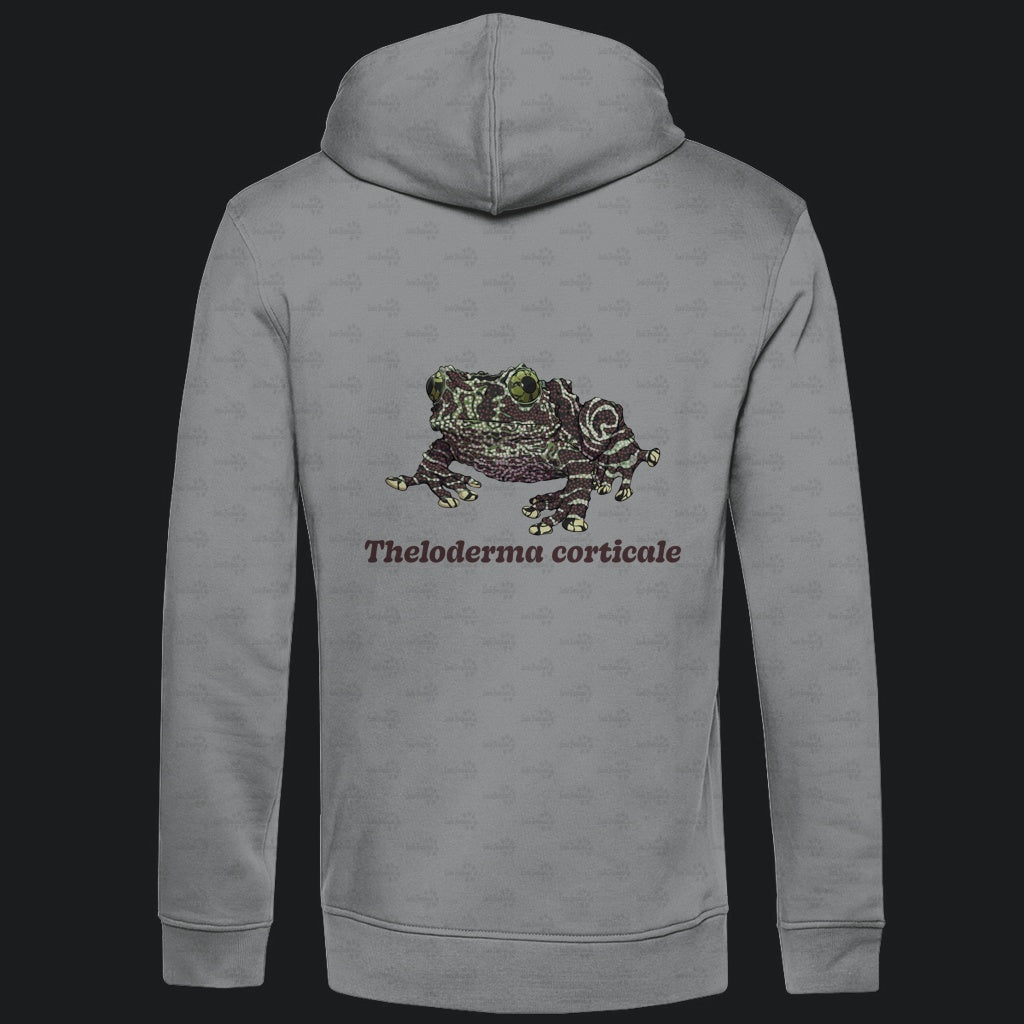 Herren Bio Hoodie mit Seitentaschen | Vietnamesische Moosfrosch  Moosy Frog Theloderma corticale