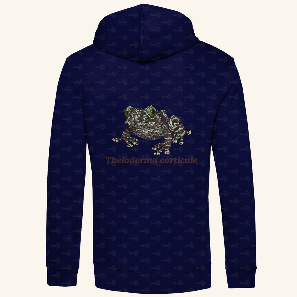 Herren Bio Hoodie mit Seitentaschen | Vietnamesische Moosfrosch  Moosy Frog Theloderma corticale