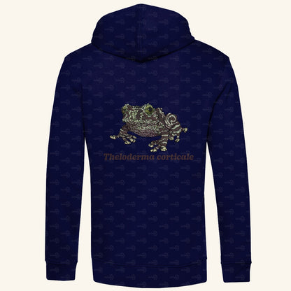 Herren Bio Hoodie mit Seitentaschen | Vietnamesische Moosfrosch  Moosy Frog Theloderma corticale