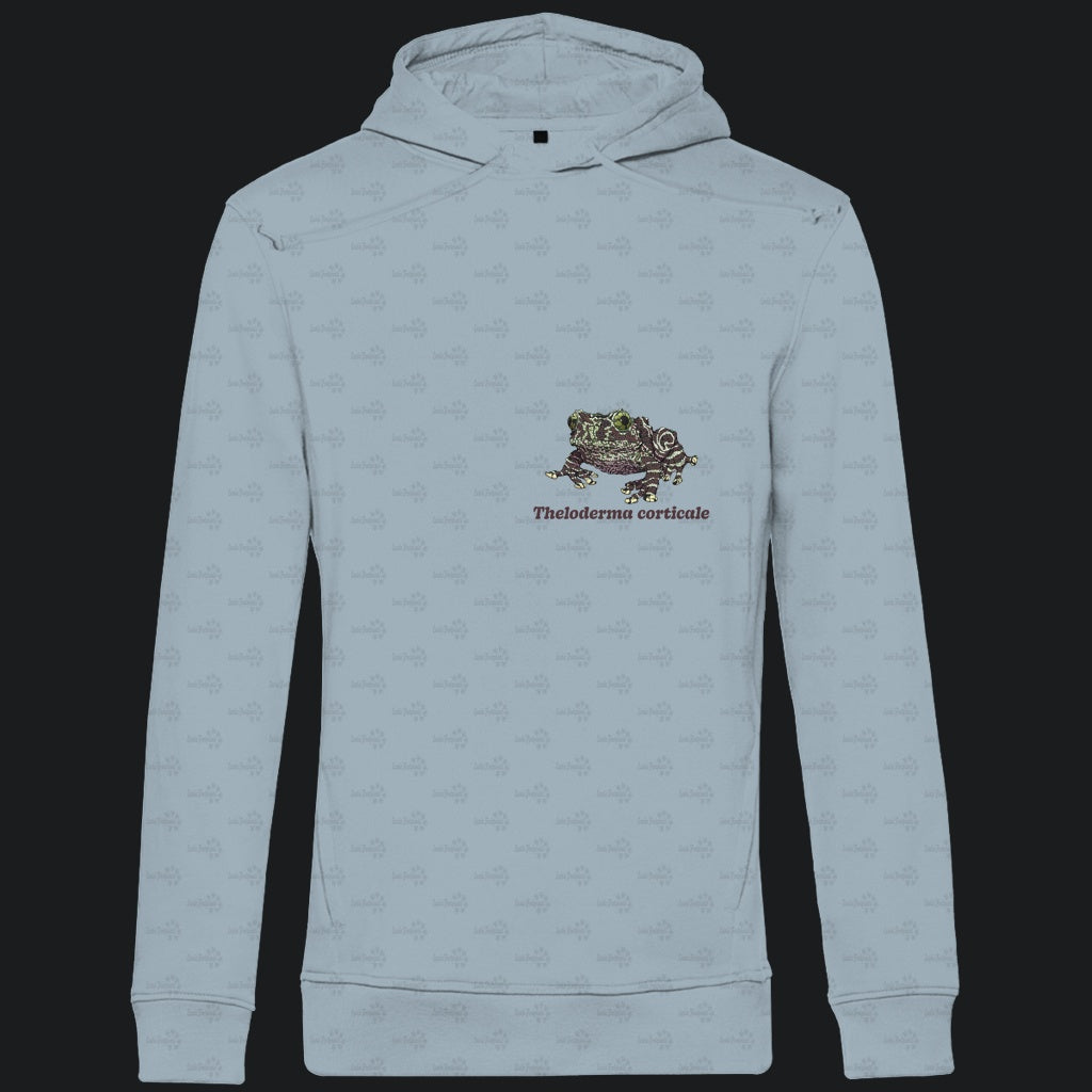 Herren Bio Hoodie mit Seitentaschen | Vietnamesische Moosfrosch  Moosy Frog Theloderma corticale
