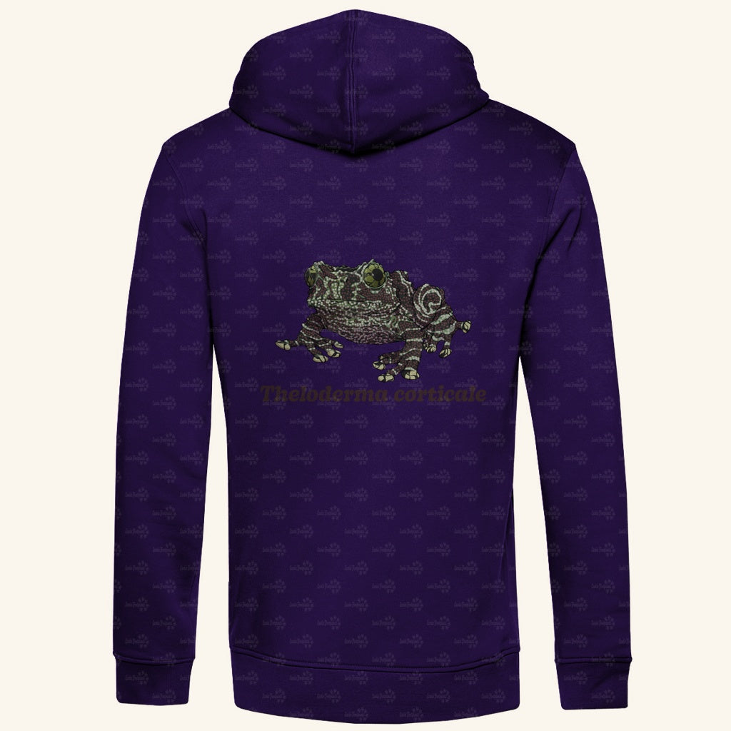 Herren Bio Hoodie mit Seitentaschen | Vietnamesische Moosfrosch  Moosy Frog Theloderma corticale