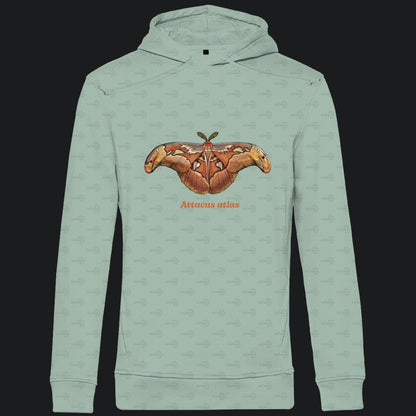 Herren Bio Hoodie mit Seitentaschen | Atlas spinner Atlas moth Attacus atlas