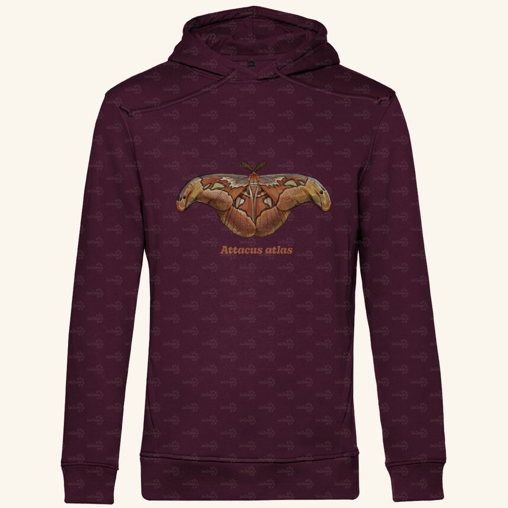 Herren Bio Hoodie mit Seitentaschen | Atlas spinner Atlas moth Attacus atlas