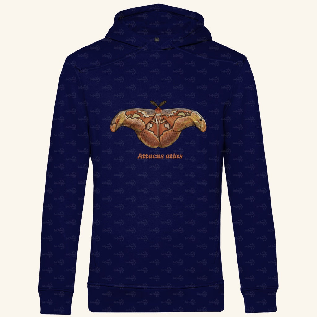 Herren Bio Hoodie mit Seitentaschen | Atlas spinner Atlas moth Attacus atlas