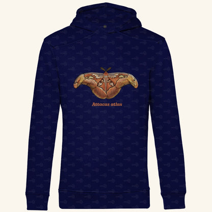 Herren Bio Hoodie mit Seitentaschen | Atlas spinner Atlas moth Attacus atlas