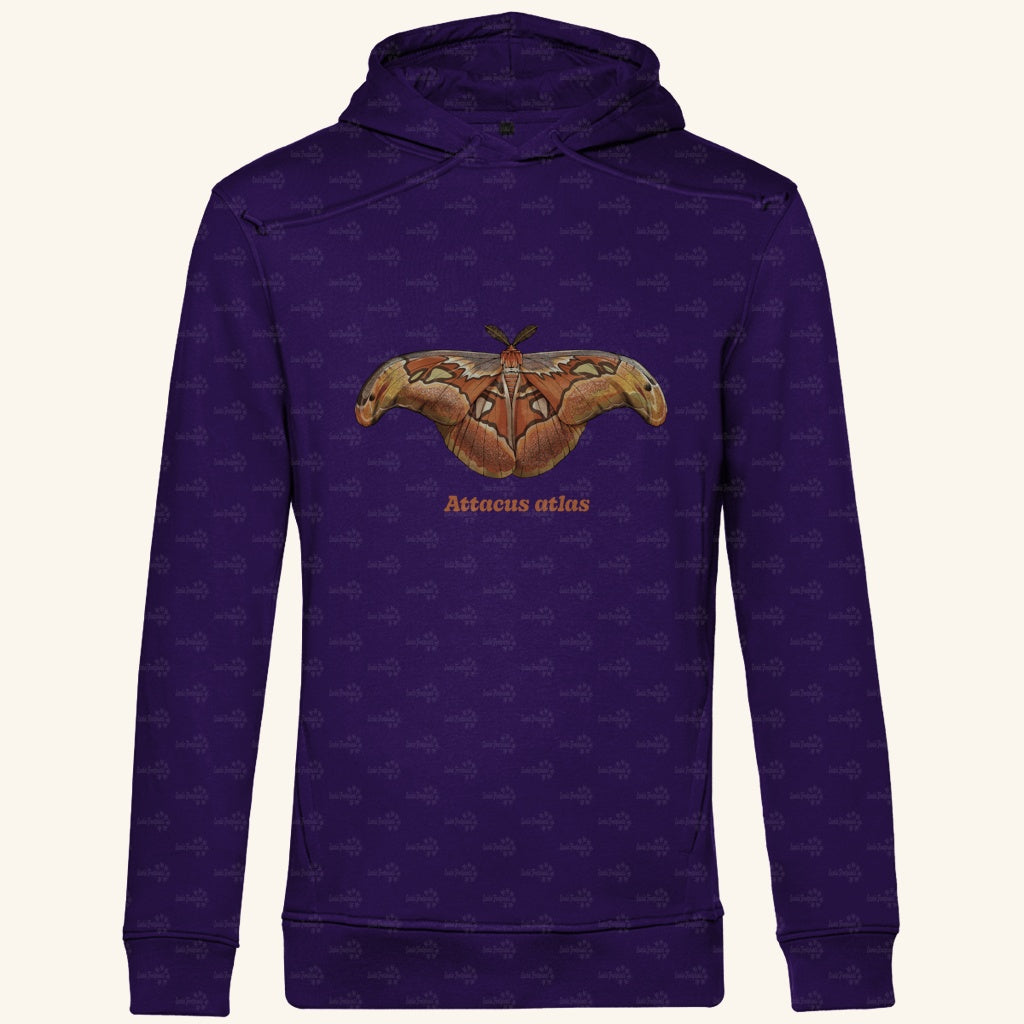 Herren Bio Hoodie mit Seitentaschen | Atlas spinner Atlas moth Attacus atlas