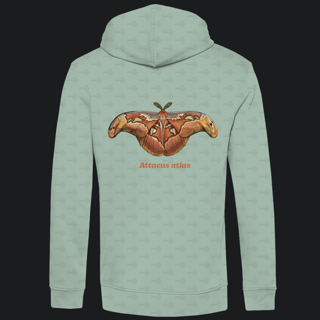 Herren Bio Hoodie mit Seitentaschen | Atlas spinner Atlas moth Attacus atlas