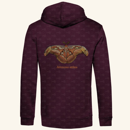Herren Bio Hoodie mit Seitentaschen | Atlas spinner Atlas moth Attacus atlas