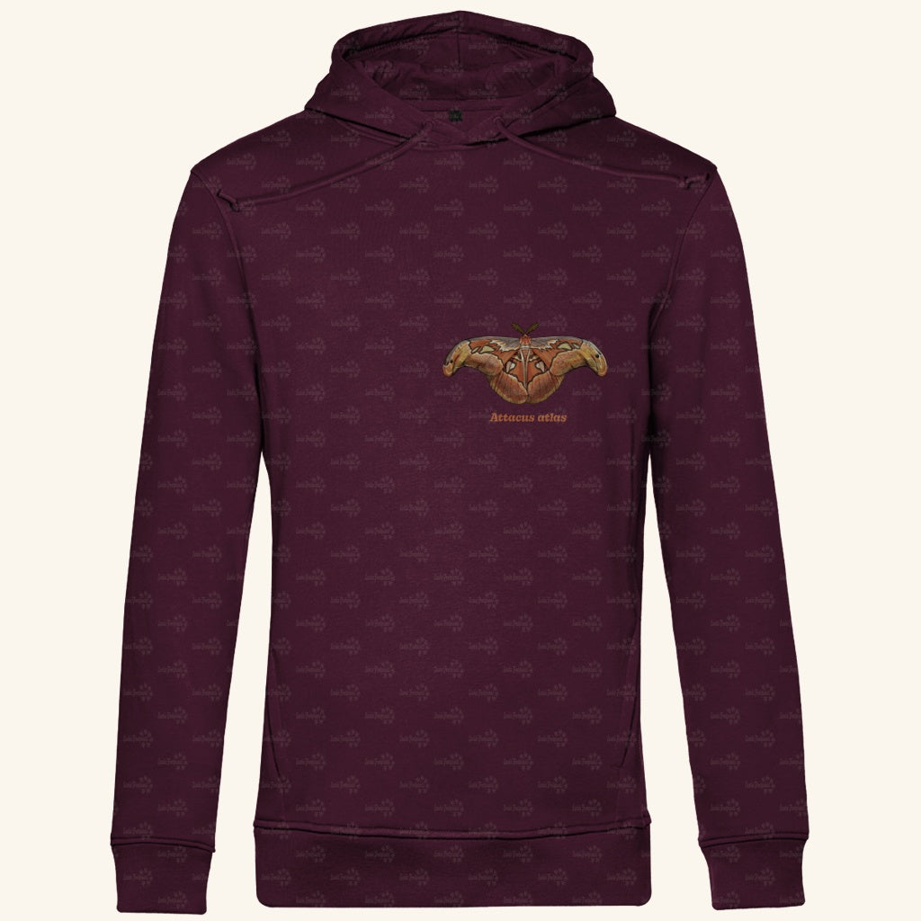 Herren Bio Hoodie mit Seitentaschen | Atlas spinner Atlas moth Attacus atlas