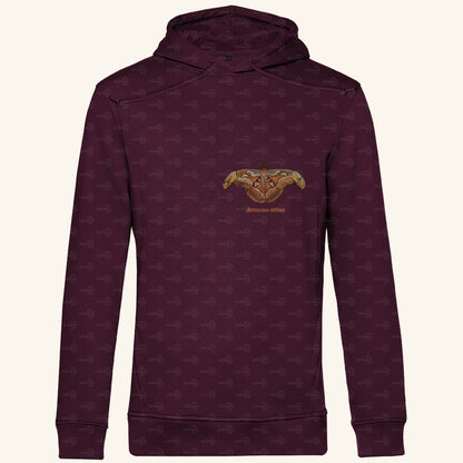 Herren Bio Hoodie mit Seitentaschen | Atlas spinner Atlas moth Attacus atlas