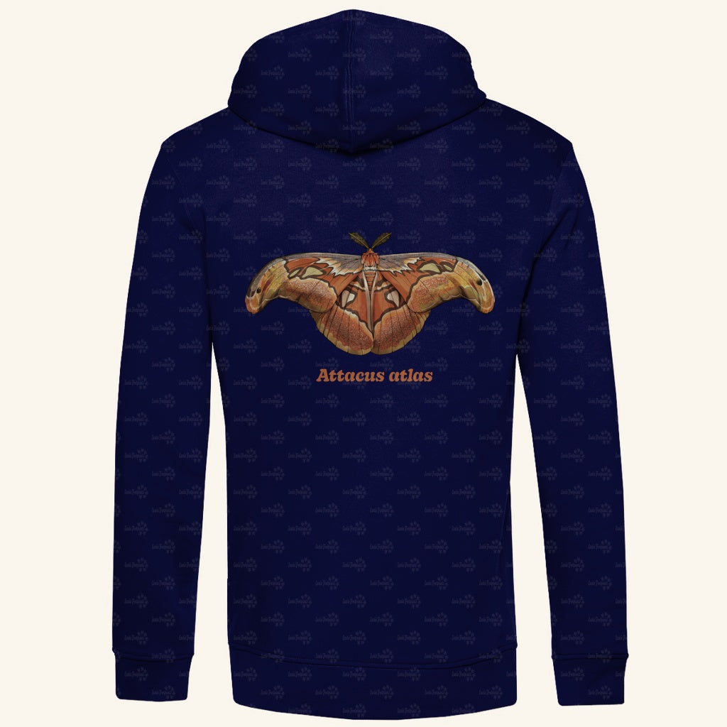 Herren Bio Hoodie mit Seitentaschen | Atlas spinner Atlas moth Attacus atlas