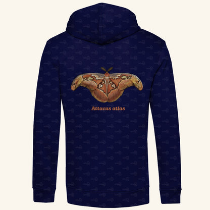 Herren Bio Hoodie mit Seitentaschen | Atlas spinner Atlas moth Attacus atlas