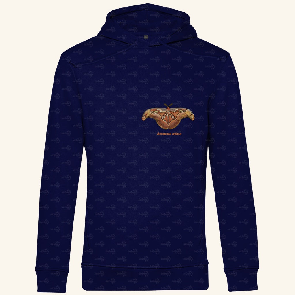 Herren Bio Hoodie mit Seitentaschen | Atlas spinner Atlas moth Attacus atlas