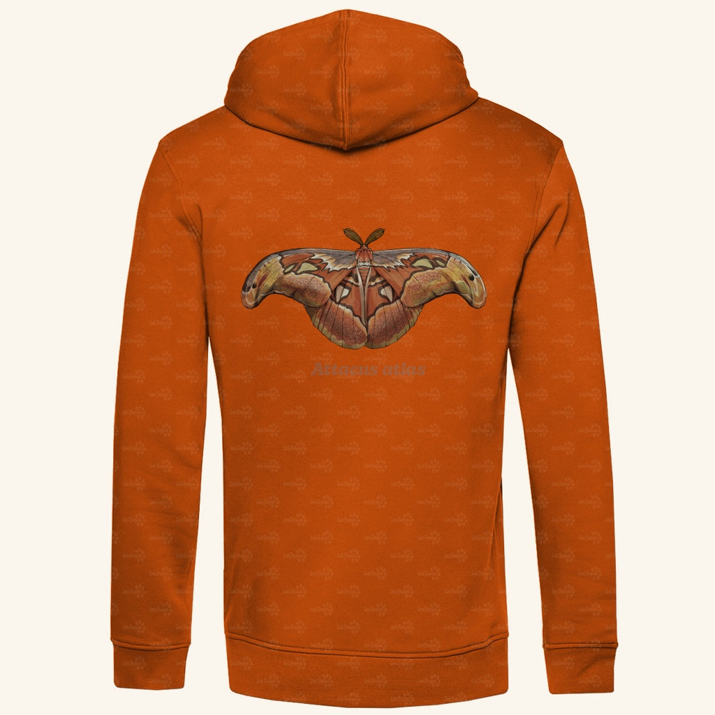 Herren Bio Hoodie mit Seitentaschen | Atlas spinner Atlas moth Attacus atlas