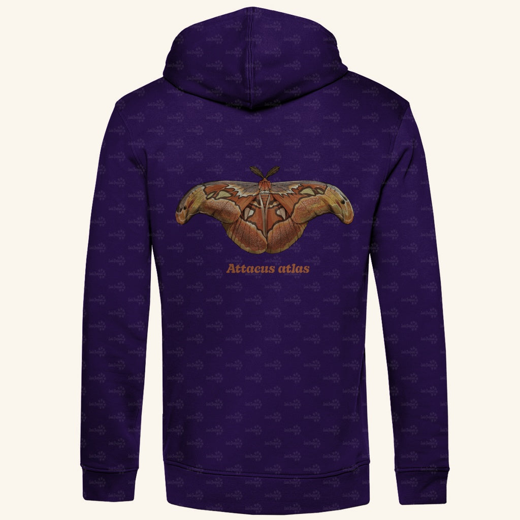 Herren Bio Hoodie mit Seitentaschen | Atlas spinner Atlas moth Attacus atlas