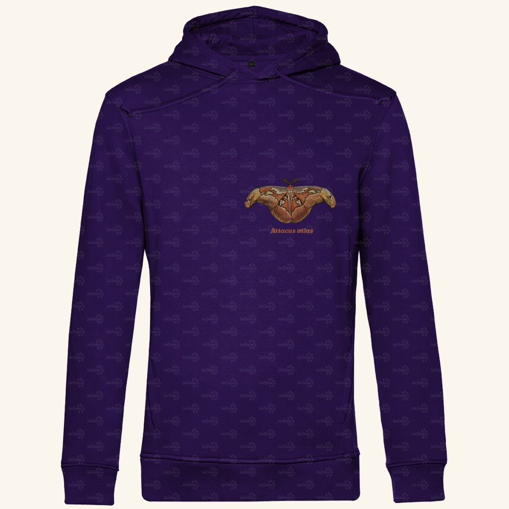 Herren Bio Hoodie mit Seitentaschen | Atlas spinner Atlas moth Attacus atlas