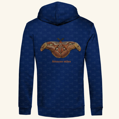Herren Bio Hoodie mit Seitentaschen | Atlas spinner Atlas moth Attacus atlas