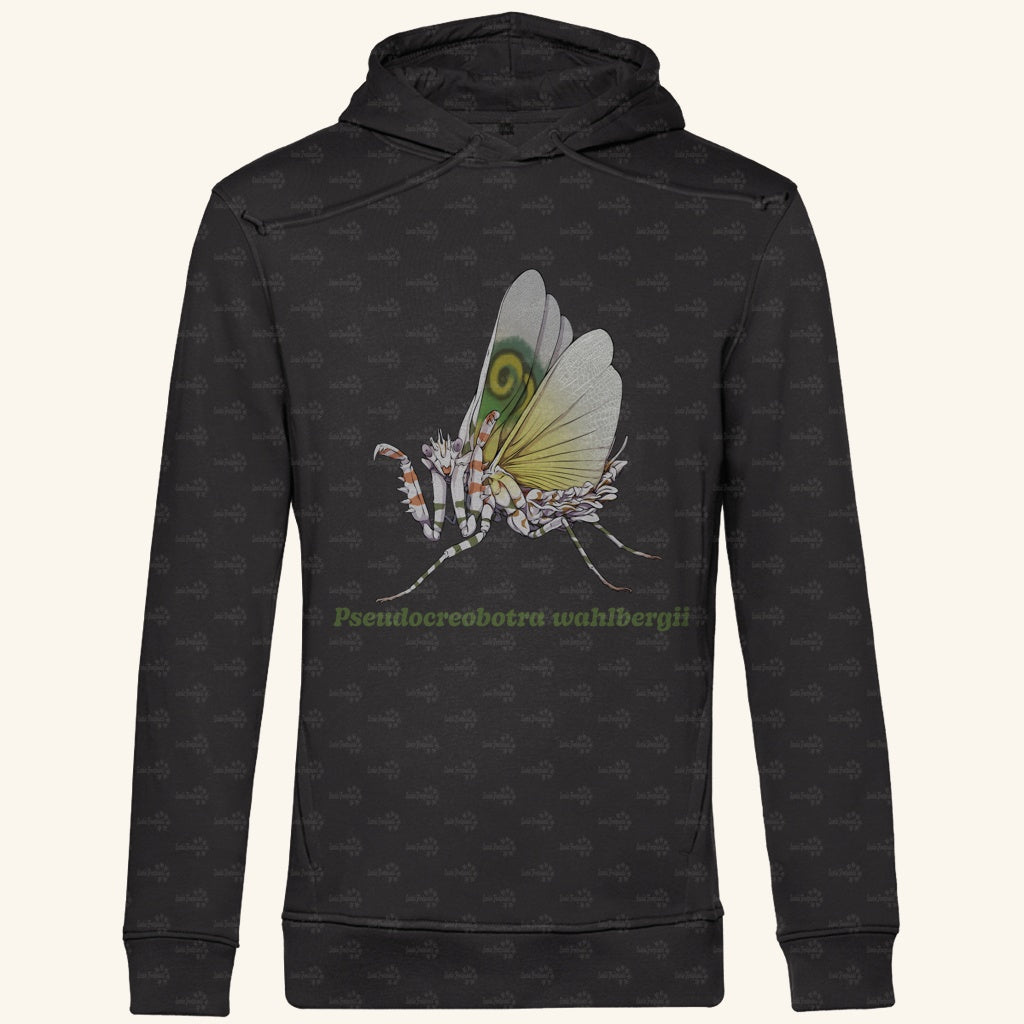 Herren Bio Hoodie mit Seitentaschen | Afrikanische Blütenmantis Pseudocreobotra wahlbergii