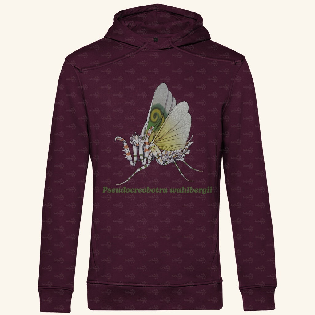 Herren Bio Hoodie mit Seitentaschen | Afrikanische Blütenmantis Pseudocreobotra wahlbergii