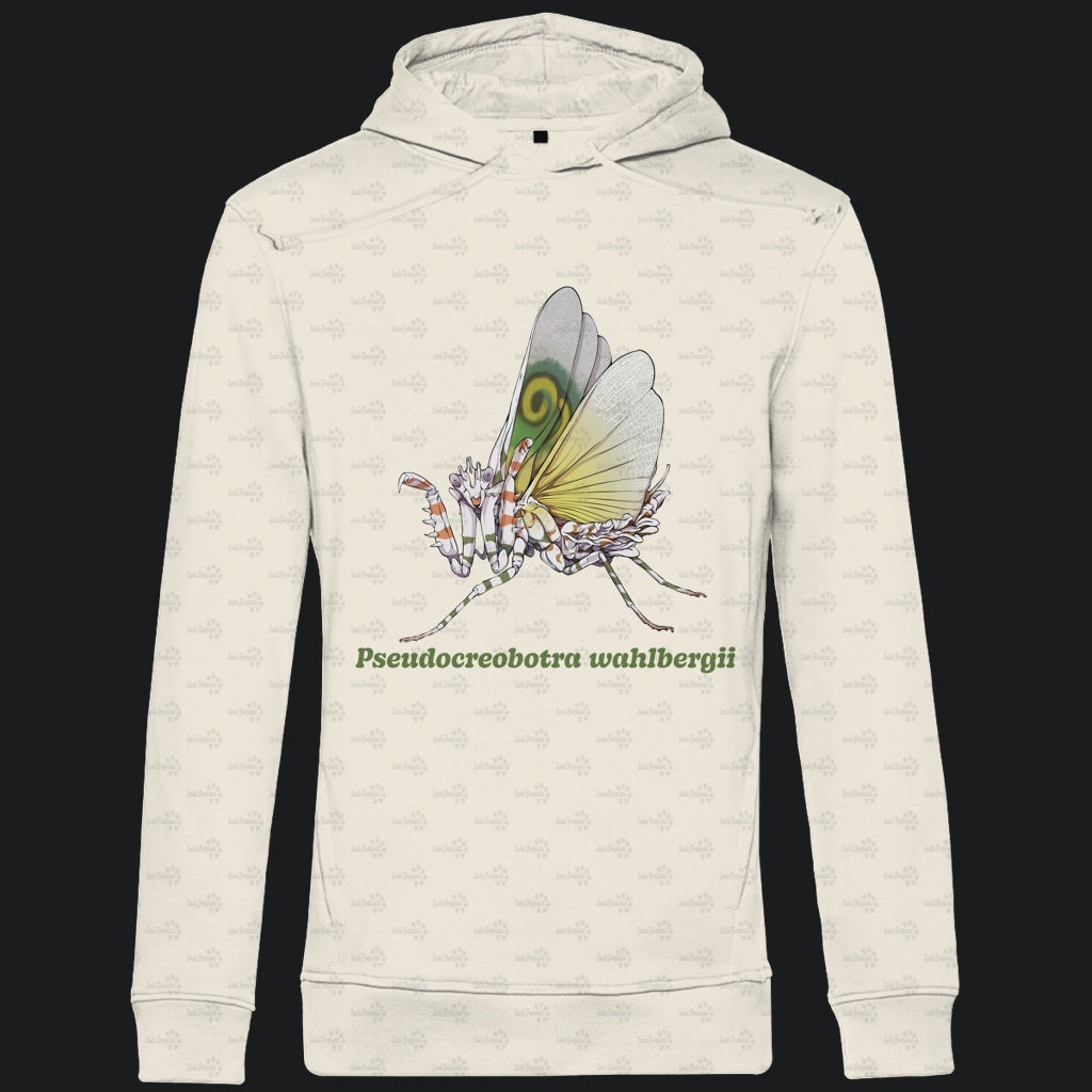 Herren Bio Hoodie mit Seitentaschen | Afrikanische Blütenmantis Pseudocreobotra wahlbergii
