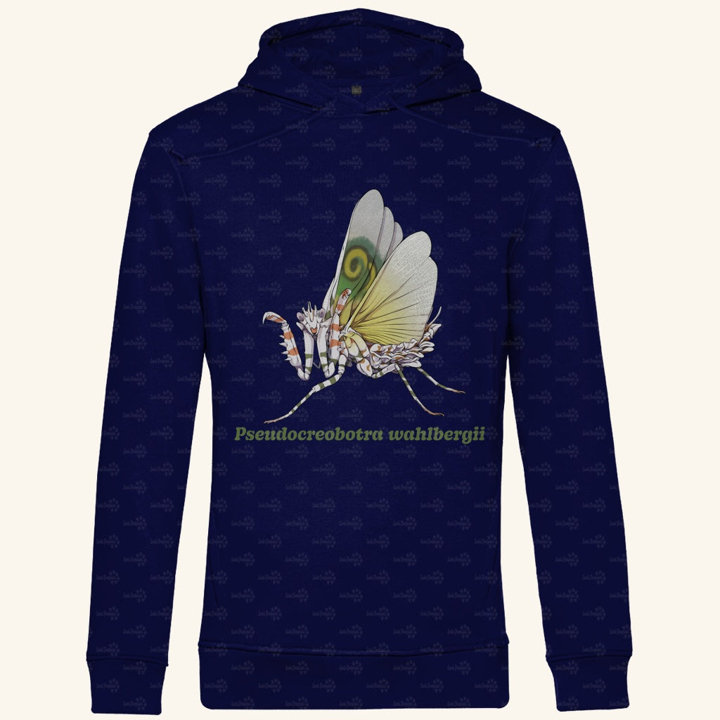Herren Bio Hoodie mit Seitentaschen | Afrikanische Blütenmantis Pseudocreobotra wahlbergii