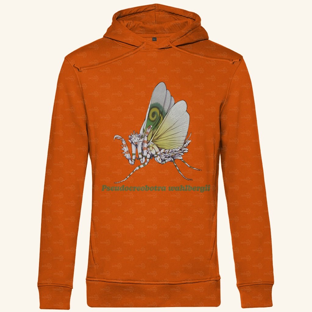 Herren Bio Hoodie mit Seitentaschen | Afrikanische Blütenmantis Pseudocreobotra wahlbergii