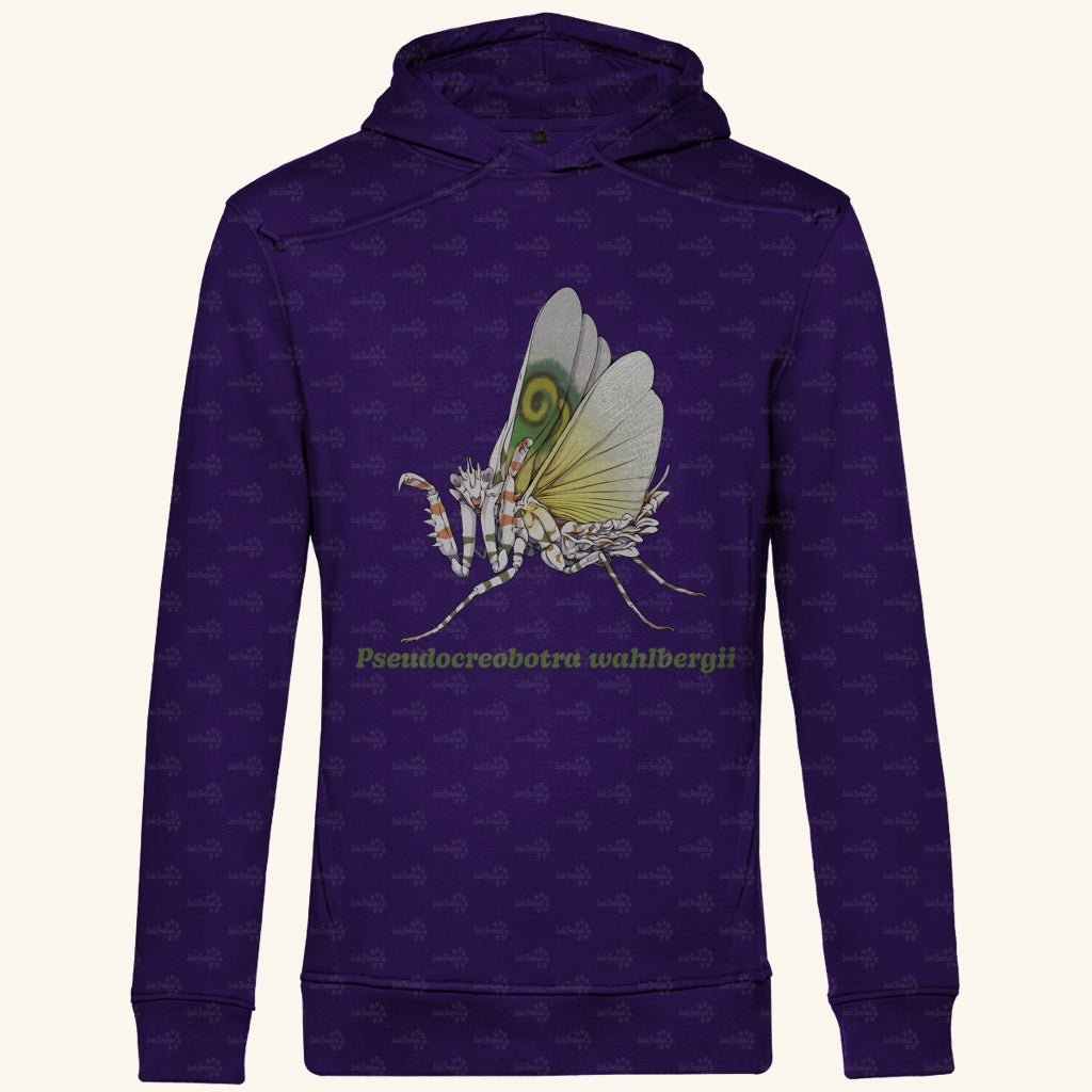 Herren Bio Hoodie mit Seitentaschen | Afrikanische Blütenmantis Pseudocreobotra wahlbergii