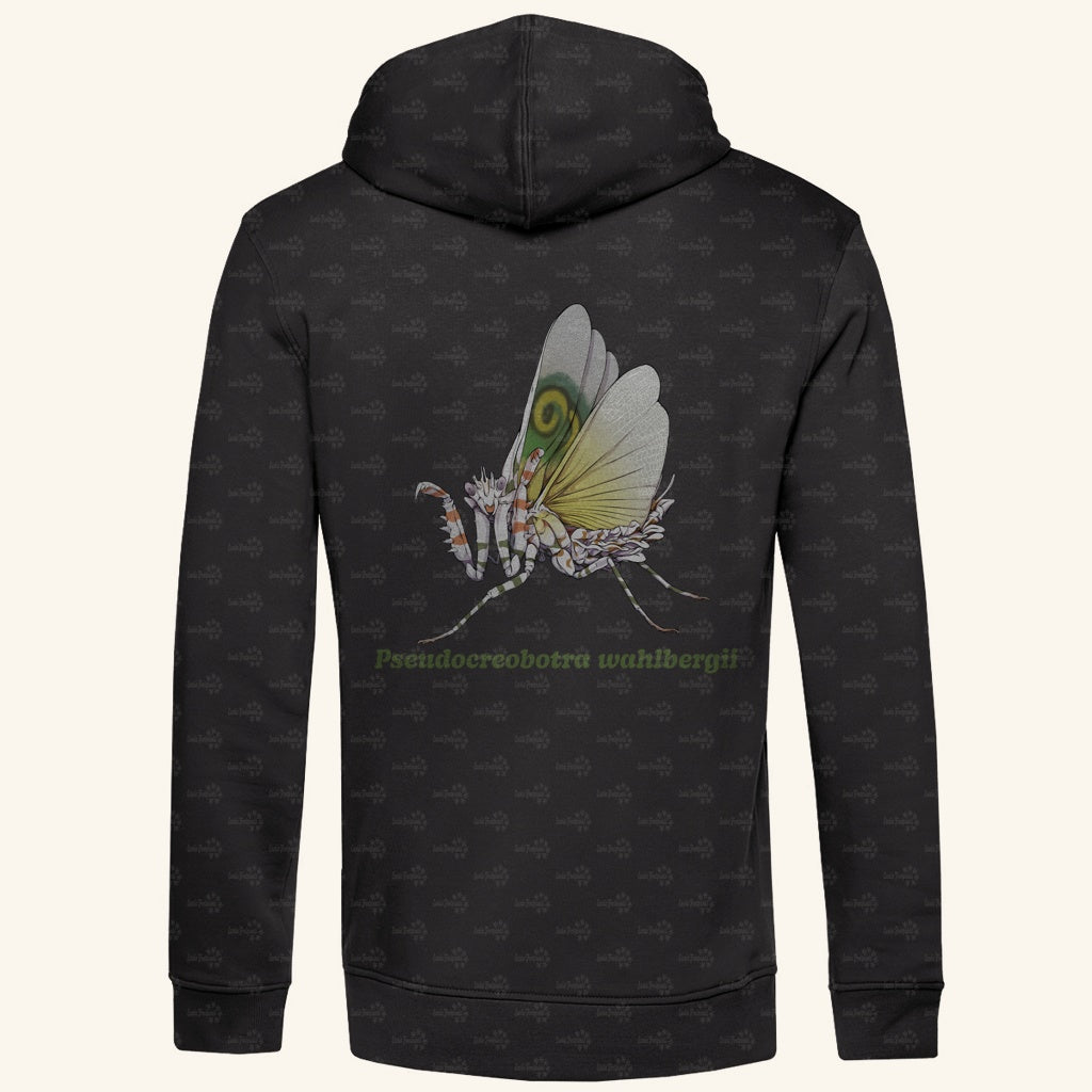 Herren Bio Hoodie mit Seitentaschen | Afrikanische Blütenmantis Pseudocreobotra wahlbergii