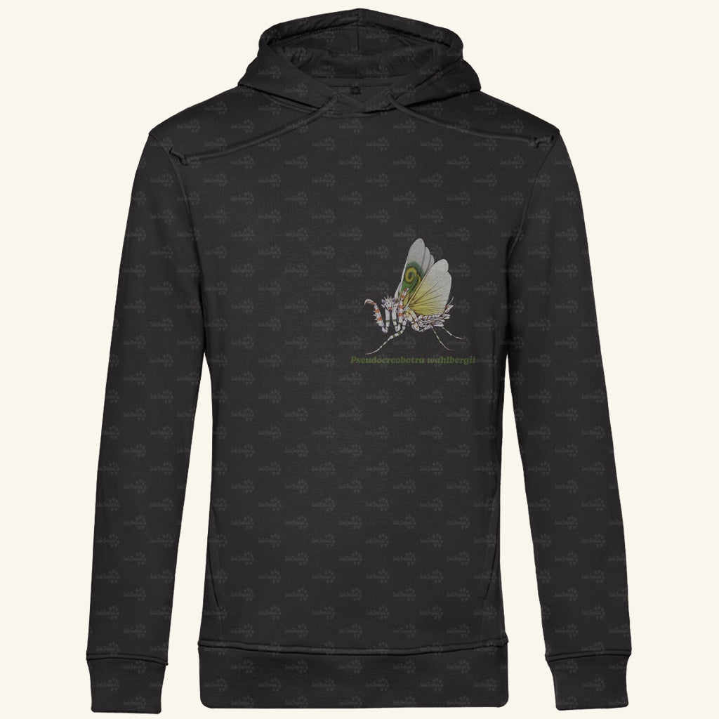 Herren Bio Hoodie mit Seitentaschen | Afrikanische Blütenmantis Pseudocreobotra wahlbergii