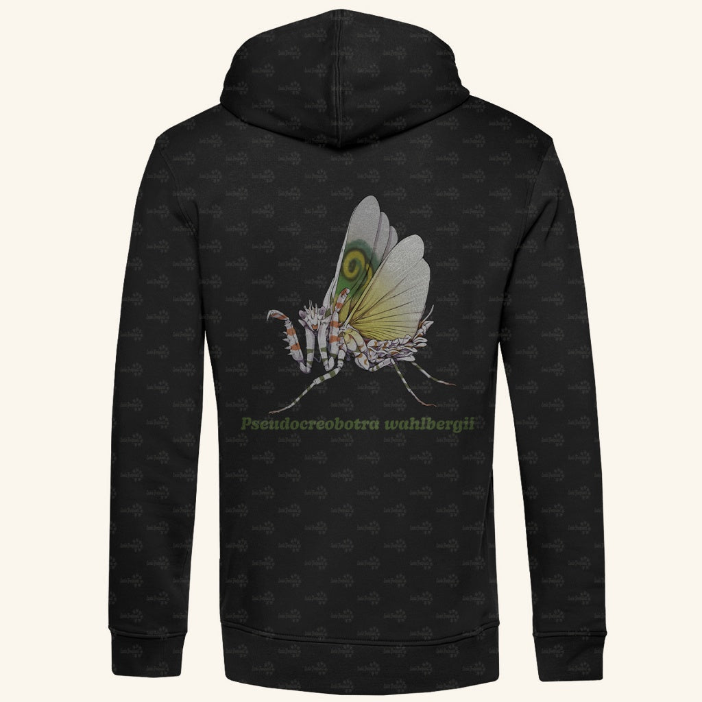 Herren Bio Hoodie mit Seitentaschen | Afrikanische Blütenmantis Pseudocreobotra wahlbergii