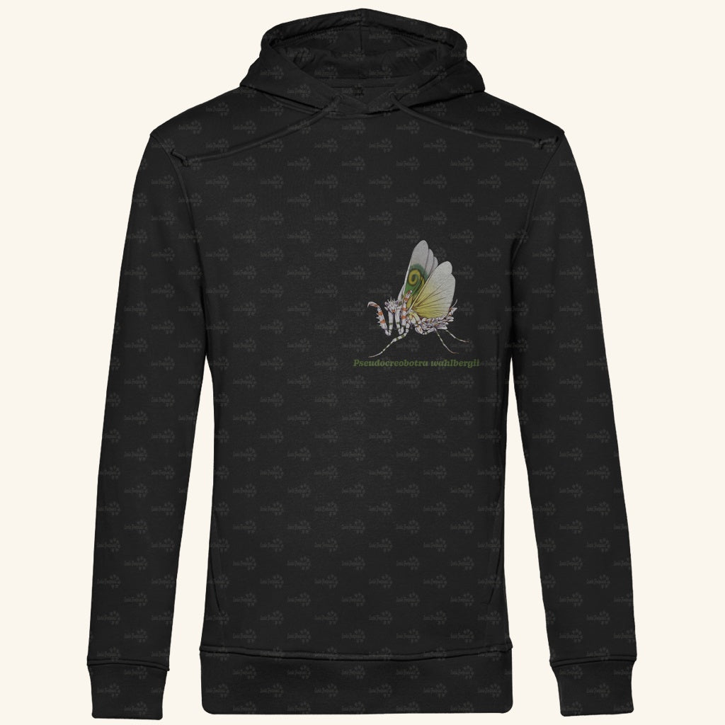 Herren Bio Hoodie mit Seitentaschen | Afrikanische Blütenmantis Pseudocreobotra wahlbergii