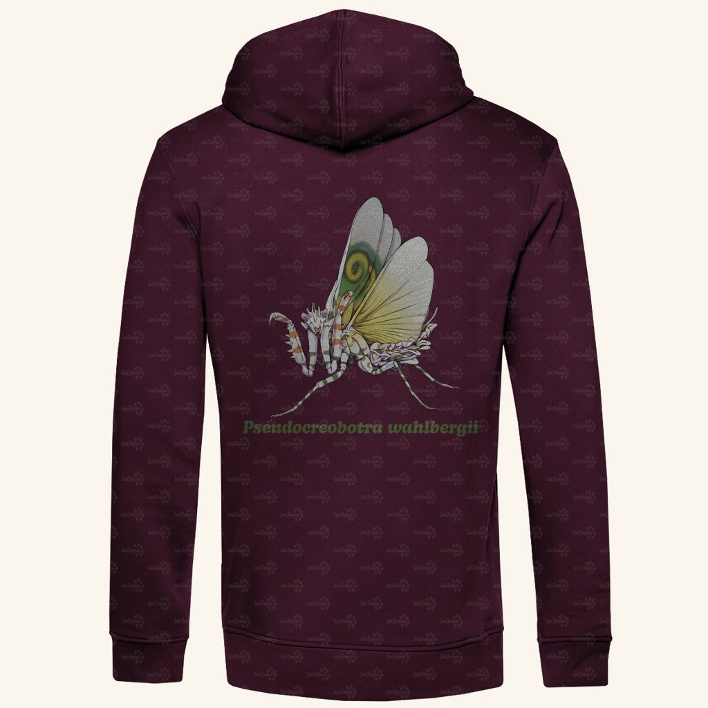 Herren Bio Hoodie mit Seitentaschen | Afrikanische Blütenmantis Pseudocreobotra wahlbergii