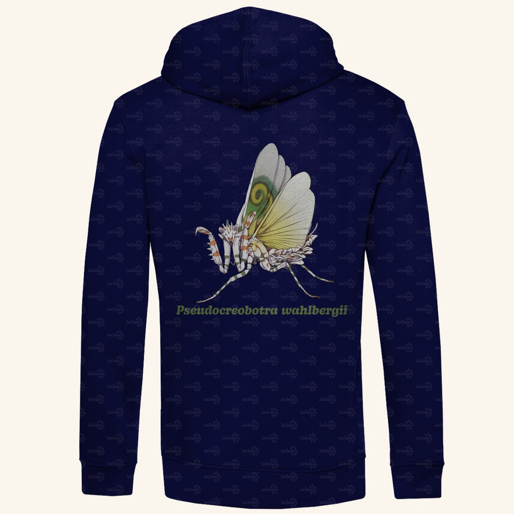 Herren Bio Hoodie mit Seitentaschen | Afrikanische Blütenmantis Pseudocreobotra wahlbergii