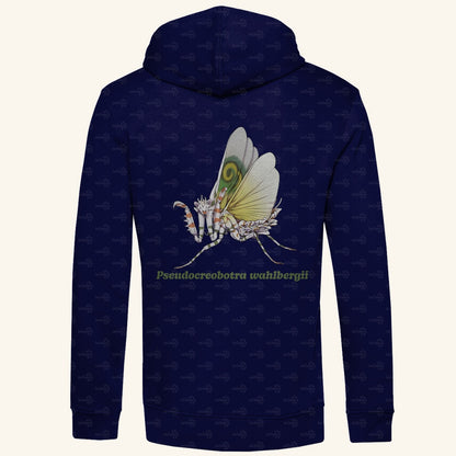 Herren Bio Hoodie mit Seitentaschen | Afrikanische Blütenmantis Pseudocreobotra wahlbergii