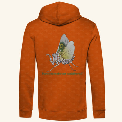 Herren Bio Hoodie mit Seitentaschen | Afrikanische Blütenmantis Pseudocreobotra wahlbergii