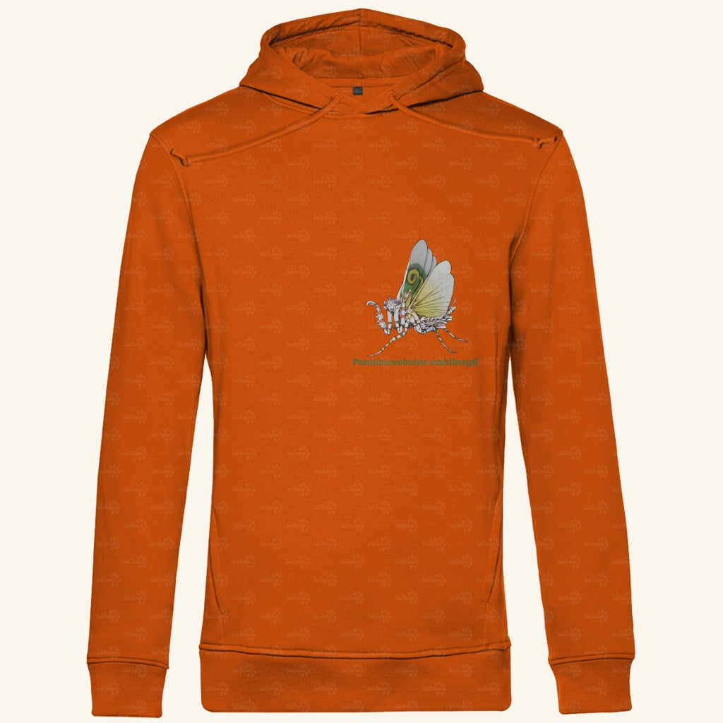 Herren Bio Hoodie mit Seitentaschen | Afrikanische Blütenmantis Pseudocreobotra wahlbergii