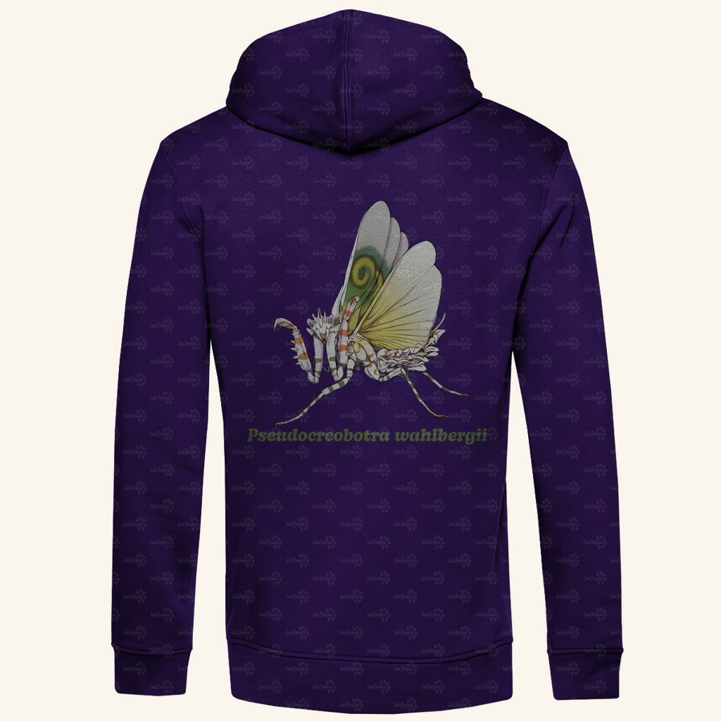 Herren Bio Hoodie mit Seitentaschen | Afrikanische Blütenmantis Pseudocreobotra wahlbergii