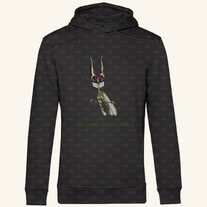 Herren  Bio Hoodie mit Seitentaschen | Große Teufelsblume  Idolomantis diabolica
