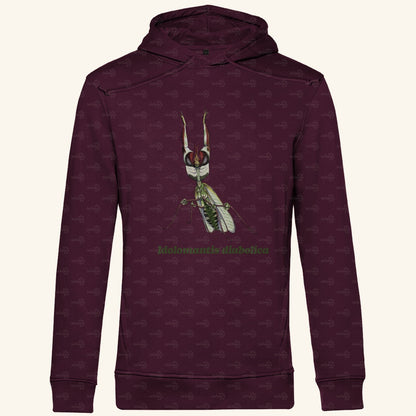 Herren  Bio Hoodie mit Seitentaschen | Große Teufelsblume  Idolomantis diabolica