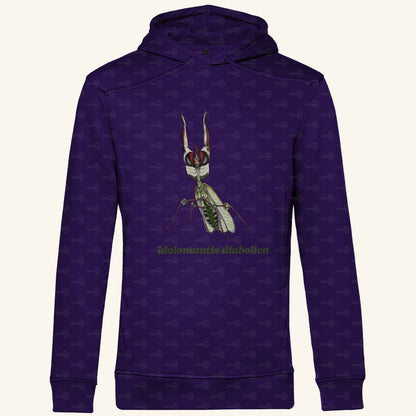 Herren  Bio Hoodie mit Seitentaschen | Große Teufelsblume  Idolomantis diabolica