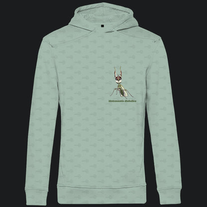 Herren  Bio Hoodie mit Seitentaschen | Große Teufelsblume  Idolomantis diabolica