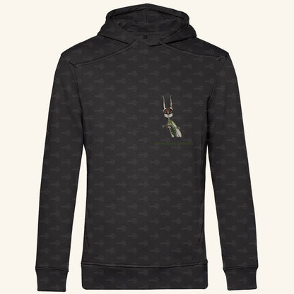 Herren  Bio Hoodie mit Seitentaschen | Große Teufelsblume  Idolomantis diabolica